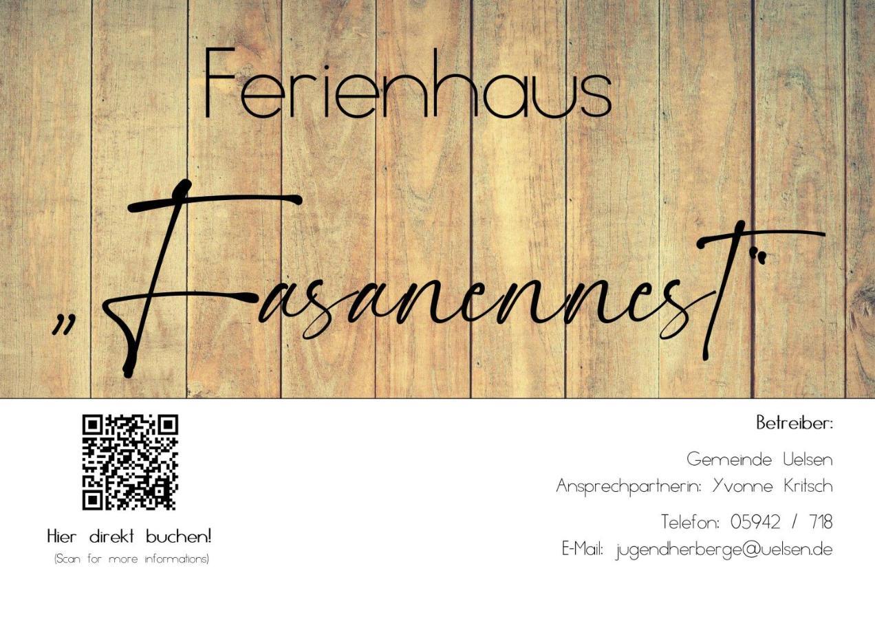 Ferienhaus Fasanennest 웰센 외부 사진
